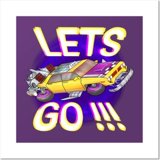 lets go travel rocket jet taxi Posters and Art